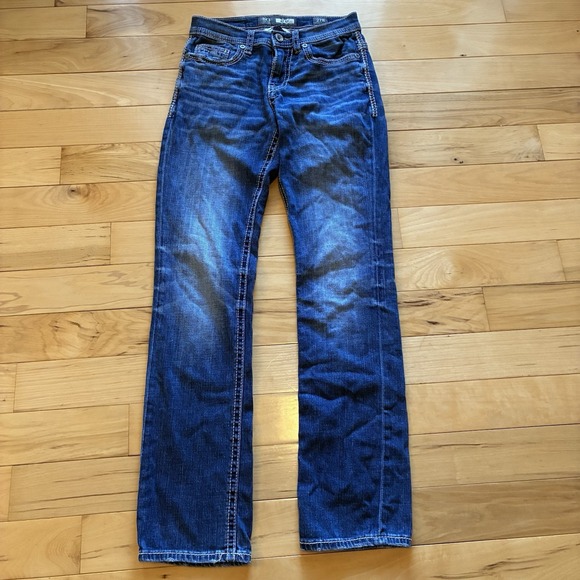 Buckle Denim - BKE Alec Jeans Mens 27x30 27R Blue Straight Leg Regular Fit Dark Wash Stretch